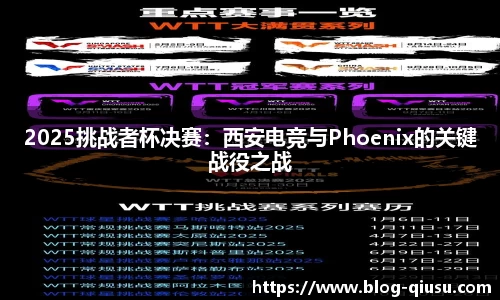 2025挑战者杯决赛：西安电竞与Phoenix的关键战役之战